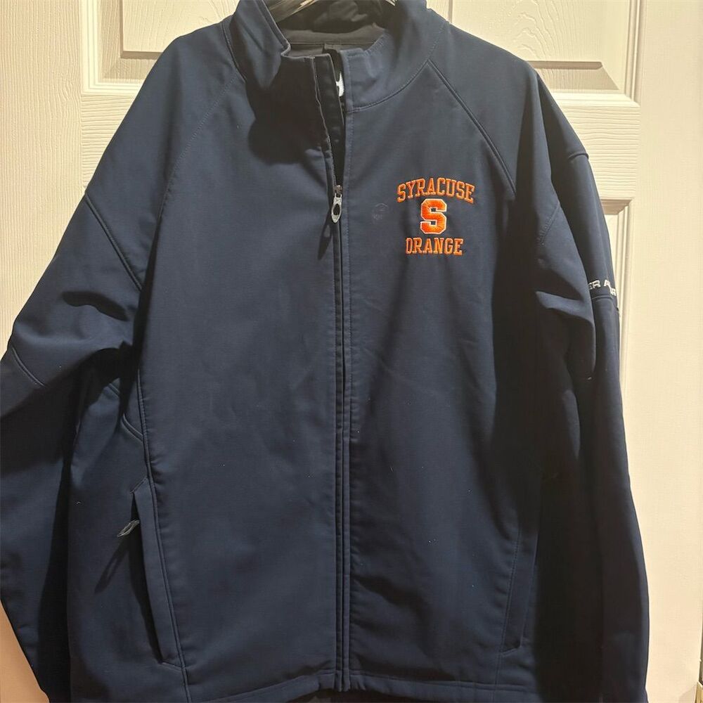 Syracuse University Navy/Orange Men's Varsity Jacket‎ Blue Size L